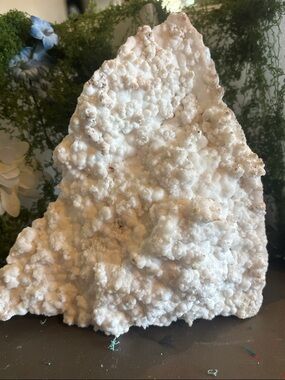 Rare large White Botryoidal Aragonite Specimen With Mimetite